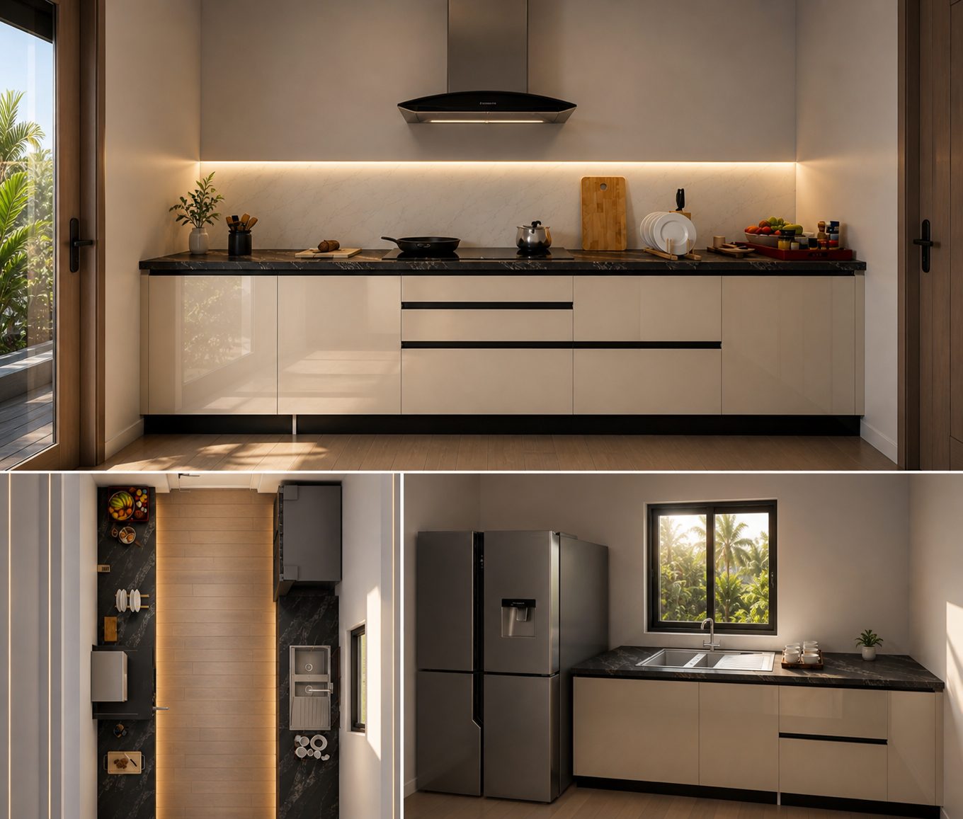 Modular kitchen interior — Karma Yugal Villas, premium finishes