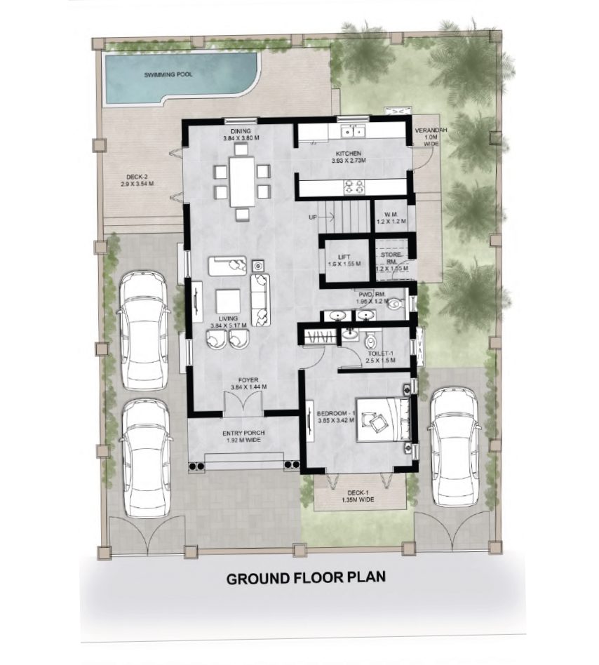 Villa B — Ground Floor